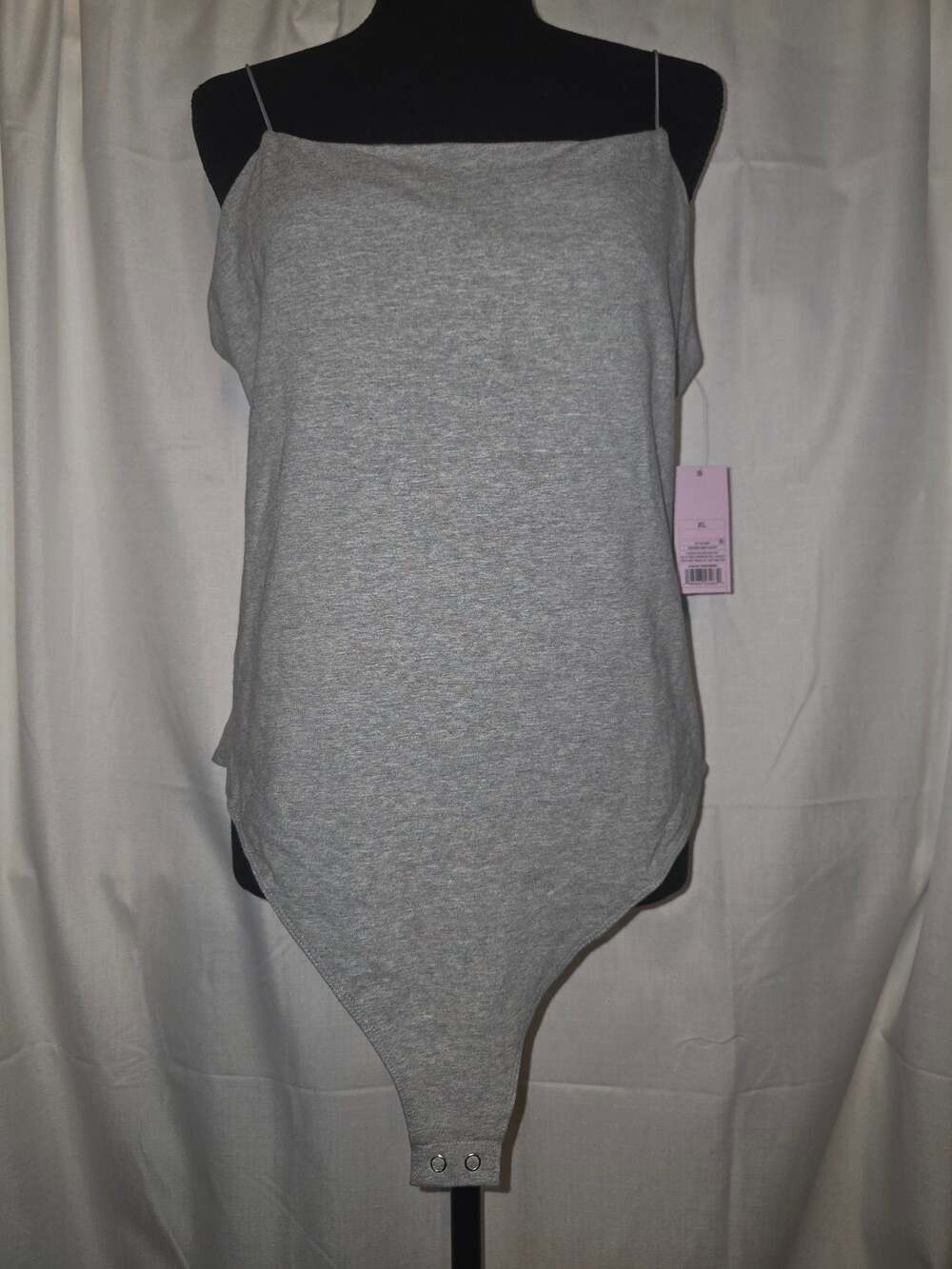 Wild Fable Women's Gray Spaghetti Strap  Bodysuit Size XL NWT